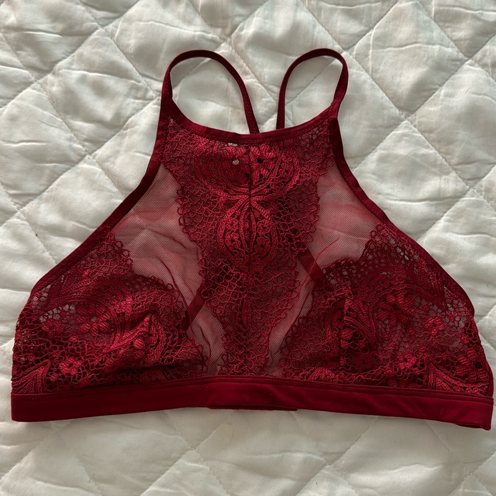 VS red bralette